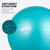 detook EXERCISE BALL (45CM-75CM), YOGA BALL CHAIR WITH QUICK PUMP, STABILITY FITNESS BALL FOR BIRTHING & CORE STRENGTH TRAINING & PHYSICAL THERAPY, BLACK AND BLUE